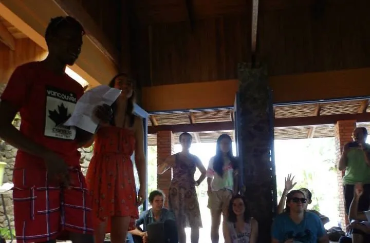 Rap performance at UWC Costa Rica farewell pool day 2014